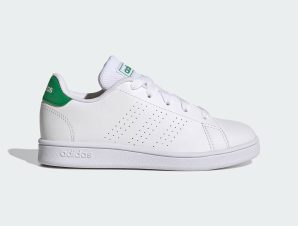 adidas – ADVANTAGE LIFESTYLE COURT LACE SHOES – FTWWHT/GREEN/CBLACK