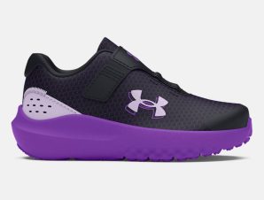 Under Armour – Παπούτσια Running Βρεφών Κοριτσιών UA Surge 4 Ac – Black/Lavish/Salt Purple