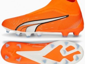 Puma Ultra Match+ FG/AG 107243-01 Ψηλά Ποδοσφαιρικά Παπούτσια με Τάπες Ultra Orange / Puma White / Blue Glimmer